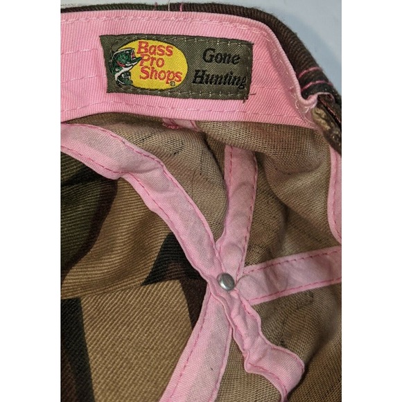 Bass Pro Shops Primos Hunting Camouflage Baseball Cap Pink & Black Logo - Picture 6 of 7
